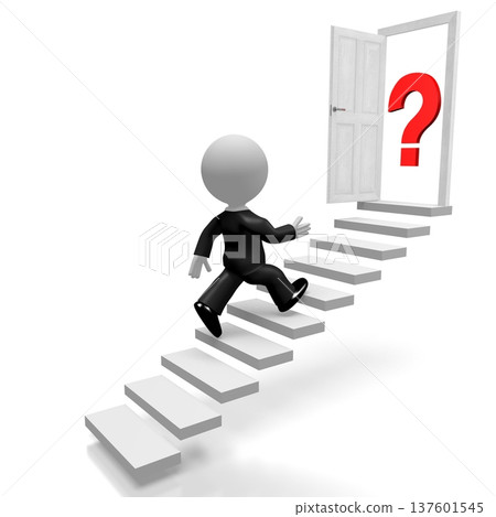 3D problem concept, businessman 3D problem concept, businessman 137601545