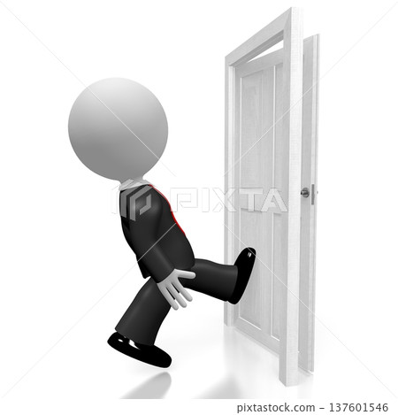 3D force concept, businessman 3D force concept, businessman 137601546