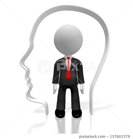 3D head concept, businessman 3D head concept, businessman 137601579