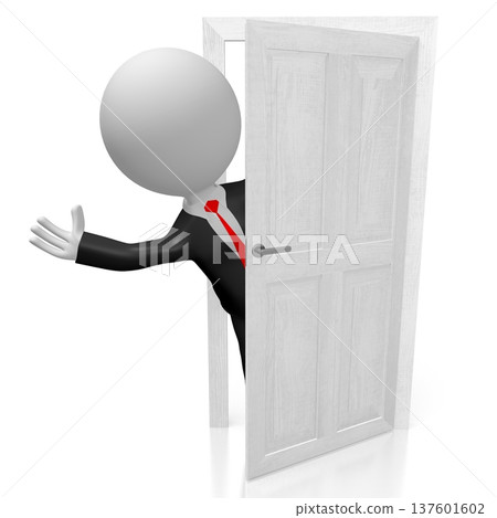 3D welcome concept, businessman 3D welcome concept, businessman 137601602