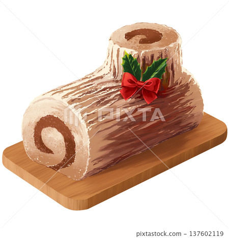 聖誕蛋糕插圖素材 137602119