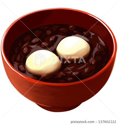 日式點心插圖，包括禪齋和麻糬。 137602122