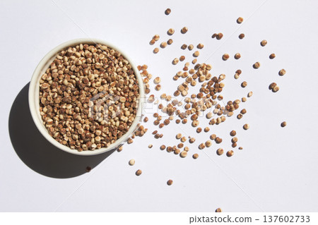 Sorghum placed on a white background 137602733