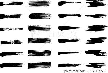 Set of Japanese style brush strokes 137602770