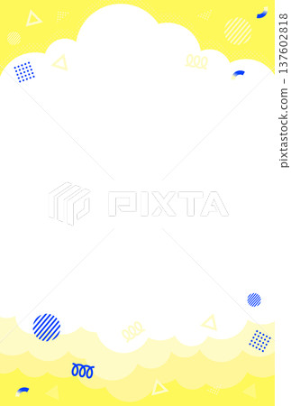 明信片大小,清新明亮,流行風格,蓬鬆的雲背景素材,可愛插畫,黃色 明信片大小,清新明亮,流行風格,蓬鬆的雲背景素材,可愛插畫,黃色 137602818