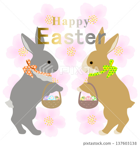 復活節彩蛋尋寶兔子 137603138