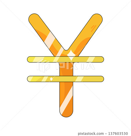 Illustration of yen symbol Illustration of yen symbol 137603530
