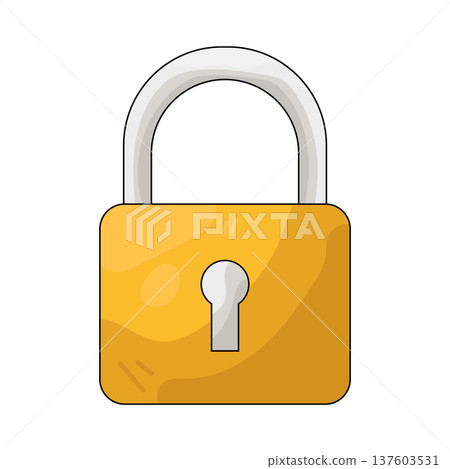 Illustration of padlock Illustration of padlock 137603531