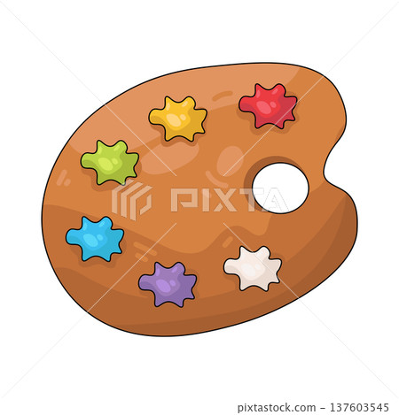 Illustration of paint palette 137603545