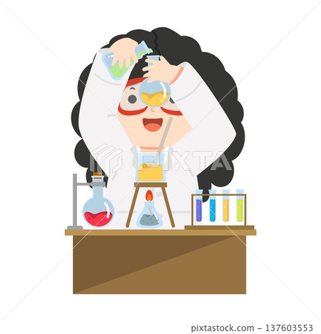 Scientist Conducting Experiment in Laboratory 137603553