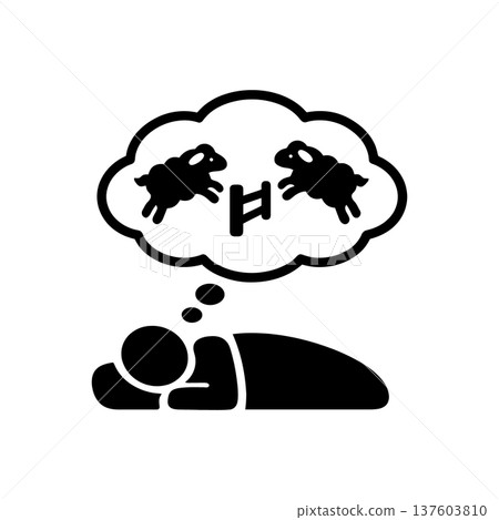 Counting Sheep Insomnia Dream Icon Counting Sheep Insomnia Dream Icon 137603810