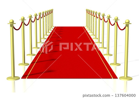 3D red carpet illustration, white background 3D red carpet illustration, white background 137604000