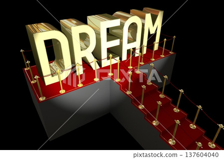 3D red carpet illustration - dream concept 3D red carpet illustration - dream concept 137604040