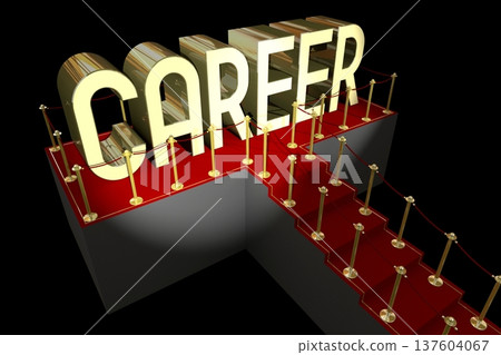 3D red carpet illustration - career concept 3D red carpet illustration - career concept 137604067