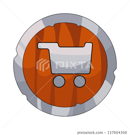 Illustration of cart button 137604308