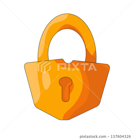 Illustration of padlock Illustration of padlock 137604326