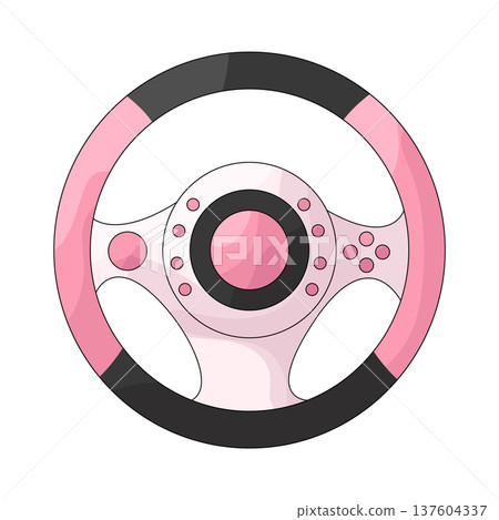 Illustration of steering wheel Illustration of steering wheel 137604337