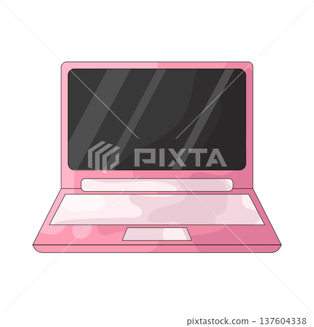 Illustration of laptop Illustration of laptop 137604338