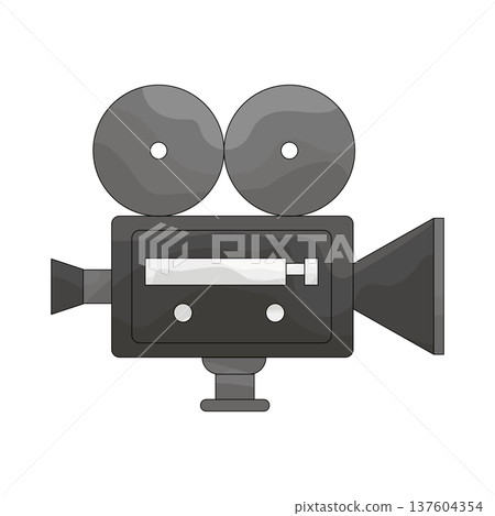 Illustration of film camera Illustration of film camera 137604354
