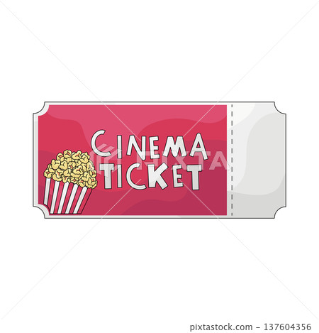 Illustration of cinema ticket 137604356