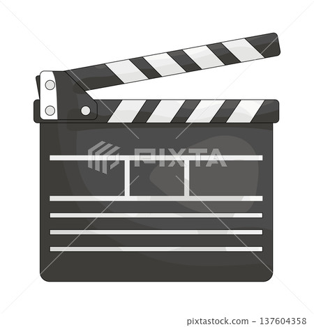 Illustration of clapperboard Illustration of clapperboard 137604358