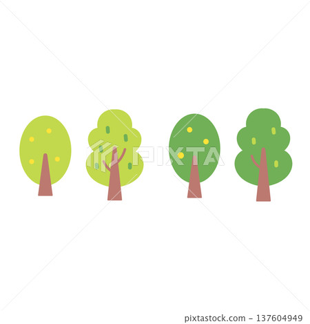Loose tree illustration set Loose tree illustration set 137604949