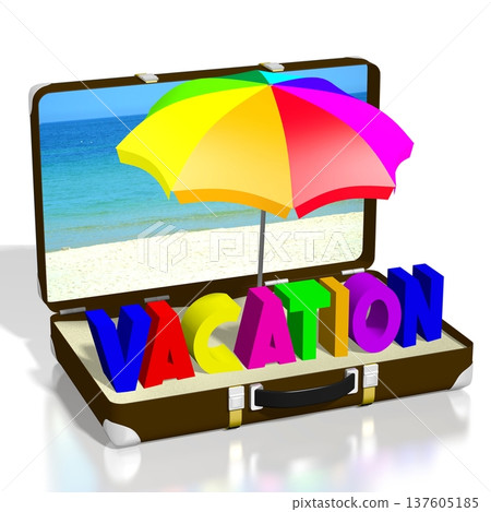 Typographical vacation concept - 3D illustration Typographical vacation concept - 3D illustration 137605185
