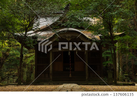福岡縣朝倉市的秋天－秋月城下町、水友神社的紅葉 137606135