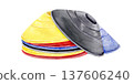 Watercolor sports training cones stack equipment illustration 137606240