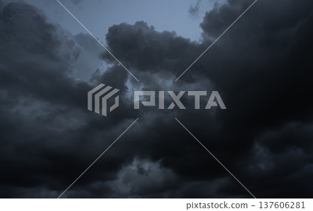 Sky Cloud Dark Stormy cloudy Storm Weather Rainy Night Smoke Texture Moody Background, Heavy Dramatic Atmosphere Dusk Pm 2.5 Carbon Dioxide Grey Global warming Cloudscape Climate Storm Black. 137606281