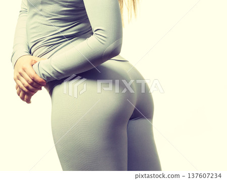 Female hips wearing thermoactive underwear Female hips wearing thermoactive underwear 137607234