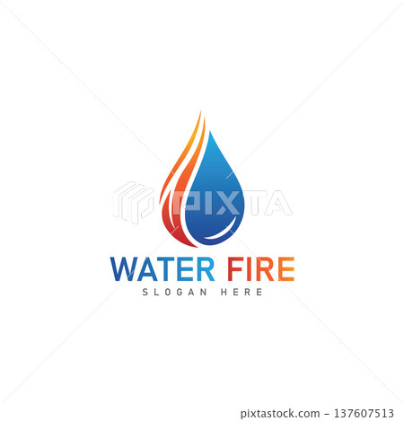 Fire Water Logo Design template Fire water Vector design Creative Symbol Fire Water Logo Design template Fire water Vector design Creative Symbol 137607513