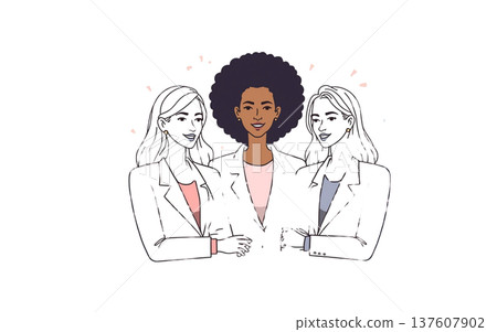 可靠的女性醫生集團/醫院招聘網站和診所指南視覺材料 可靠的女性醫生集團/醫院招聘網站和診所指南視覺材料 137607902