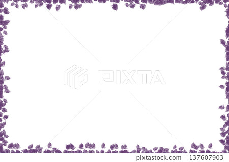 Purple leaves frame on pale blue for text Purple leaves frame on pale blue for text 137607903