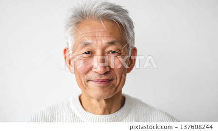Portrait of a senior man with a gentle smile (copy space) Portrait of a senior man with a gentle smile (copy space) 137608244