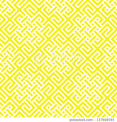 Abstract geometric pattern. A seamless vector background. White and yellow ornament. Graphic modern pattern. Simple lattice graphic design Abstract geometric pattern. A seamless vector background. White and yellow ornament. Graphic modern pattern. Simple lattice graphic design 137608593