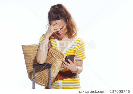 Frustrated Traveler Dealing with Flight Delay and Stress Frustrated Traveler Dealing with Flight Delay and Stress 137608746