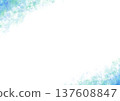 模糊的水彩背景材料，淺藍色框架 137608847