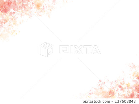 Smudged watercolor background material, pink frame Smudged watercolor background material, pink frame 137608848