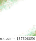 模糊水彩背景材料，綠色框架 137608850