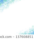 模糊的水彩背景材料，淺藍色框架 137608851
