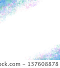 模糊的水彩背景材料，淺藍色框架 137608878