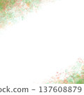 模糊水彩背景材料，綠色框架 137608879