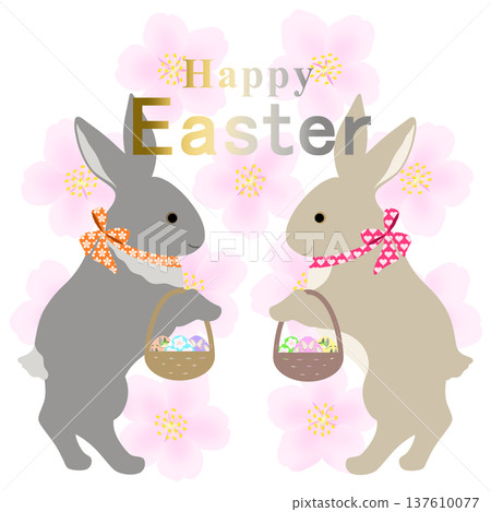 Easter egg hunt rabbit Easter egg hunt rabbit 137610077