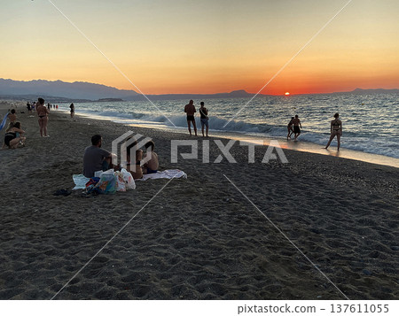 Creta, Greece. Creta sea beach is well known for its clear water beaches and excellent relaxing and is fast becoming a popular destination for international tourists. Creta, Greece. Creta sea beach is well known for its clear water beaches and excellent relaxing and is fast becoming a popular destination for international tourists. 137611055