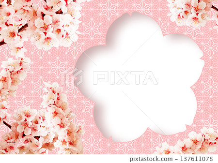 Japanese pattern background: Plum Japanese pattern background: Plum 137611078