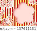 Japanese pattern background: Plum 137611131