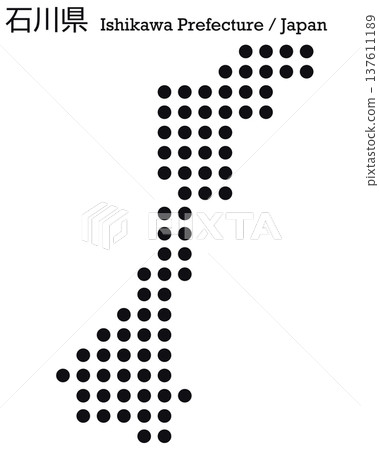 Vector illustration map of Japan: Ishikawa prefecture map Vector illustration map of Japan: Ishikawa prefecture map 137611189