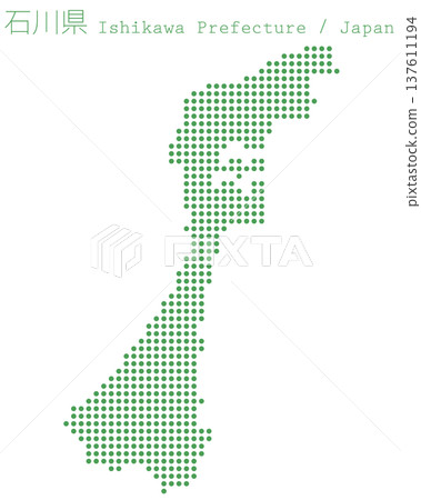 日本向量插圖地圖:石川縣地圖 日本向量插圖地圖:石川縣地圖 137611194