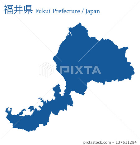 Vector illustration map of Japan: Fukui prefecture map Vector illustration map of Japan: Fukui prefecture map 137611284
